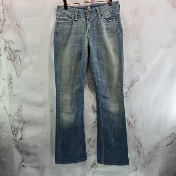 7 For All Mankind Jeans Womens 26 Y2K Light Wash Mid Rise Boot Denim Vintage - Picture 6 of 14